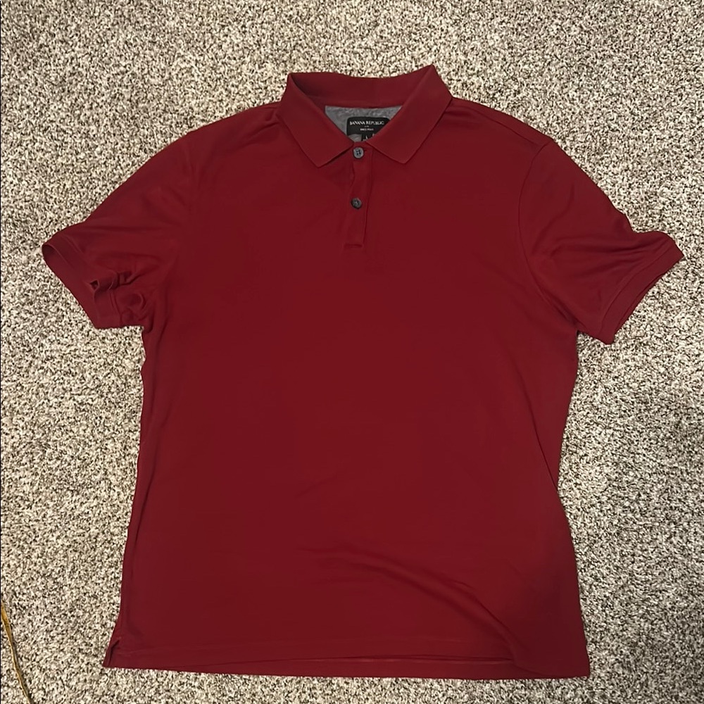 Banana Republic Deep Red Polo Shirt